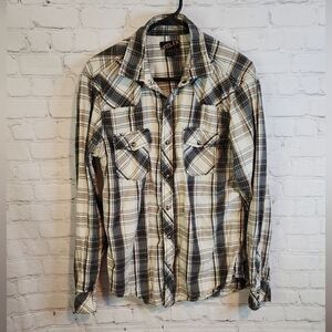 Men's Helix longsleeve button-down shirt, size Large
